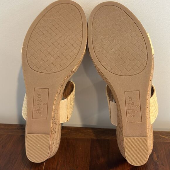 NWT Style & Co Platform Sandals Daliaaf Woven Natural Size 8 - Picture 8 of 11